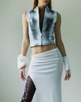 HAISO "CONCRETE" LEATHER SLEEVELESS ZIP VEST (1OF1 UNRELEASED)