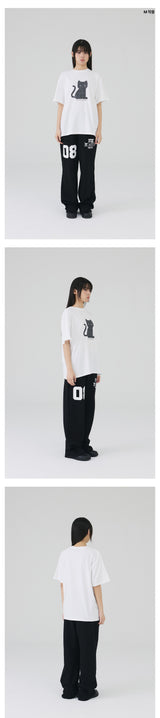 CHECKERED CAT T SHIRT