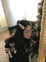 Bunny Faux Fur Snap Hair Clip (3color)