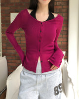 Luca V-neck Button Tencel Cardigan