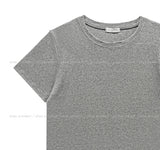 [U-BASIC] オリーブラッシュドラウンドクロップショートスリーブ