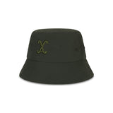 VA Curved Logo Nylon Bucket Hat / Khaki