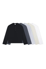 ボクシーヘンリー長袖Tシャツ