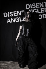 COATED FLARED CARGO PANTS (UNISEX) (MADE)