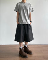 Add Stripe Bermuda Denim Pants