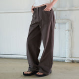 ゴーイングコットンワイドパンツ brown