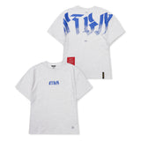 ボールドバックセミオーバーサイズTシャツ Black / White
