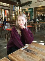 [Year-End Look Recommendation] Point Fingerhole Angora Fur Knit (4c)