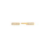Glam Square Stone Setting Stud 925 Silver Earring E037-01G