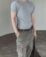 ベリル レタリング リブ ショートスリーブ Tシャツ