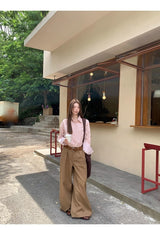 Super Pintuck Wide Cotton Pants