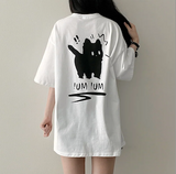 Surprised cat loose fit short sleeve