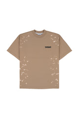 ハンドペインティングダメージTシャツ (BEIGE)