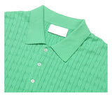 LMN beaker Cable Button Collar Short Sleeve Knitwear (11 colors)