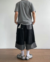 Mare Stripe Bermuda Denim Pants