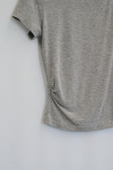 アシンメトリックツイステッドショルダートップ (Gray)