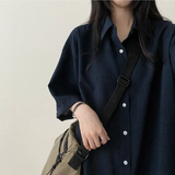 Lori Linen Oversized Fit Short Sleeve Shirt Shirt