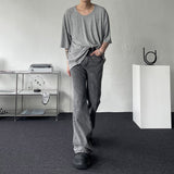 B747 Narrow Golgi V-Neck U-Neck Short Sleeve (3 colors)