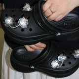 【MADE】dewy flower shoe charm (very silver, 3pcs)