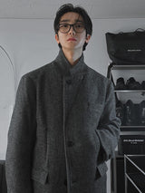 [Premium] ウールヘリンボーン2wayチェスターコート (2color)