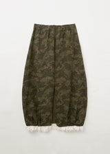 Camo Balloon Jersey Skirt (Khaki)