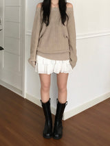 ネフオフショルダーニットウェア (3color)