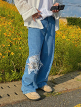 3 TAP Morrie Lace Denim Pants (2color)