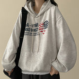 Newen American flag heart hood