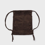 Suede Fringe Gym Sack_Brown