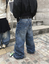 No.1488 DBバックポケットワイドデニムパンツ
