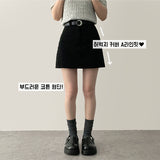 Loader cotton A-line miniskirt + belt set