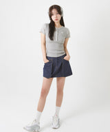 HALF OPEN LOGO HALF T-SHIRT [3color]