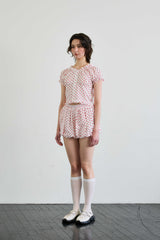 MINI HEART TWO WAY BLOUSE / WHITE