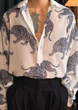 See-through Tiger Hawaiian Shirt 2COLOR