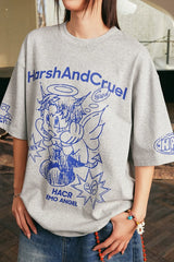 エンジェルグラフィティプリントTシャツ