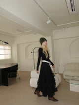 maxi lace skirt