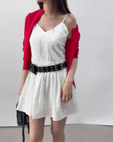Picre Round Neck Button Long Sleeve Knit Cardigan