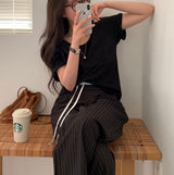[BELLIDE MADE] ロールアップUネックショートスリーブドtシャツ