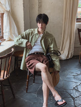 ファニーストライプ長袖シャツ