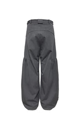 Wool Blend Pleated Trousers