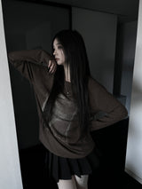 リブセブングラフィックニットTシャツ (3color)