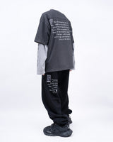 BBD クラッシュドフェイスピグメントTシャツ (Charcoal)