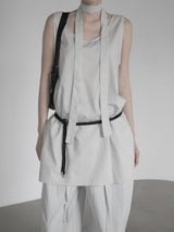 Airy Soft Scarf Sleeveless One Piece