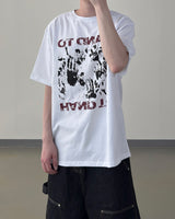タッチグラフィックオーバーサイズハーフTシャツ