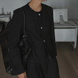 ASCLO Fancy Button Tweed Jacket (2color)