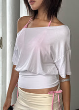 OFF SOULDER HALF TEE