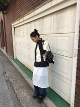 Berre Frill Cardigan + Muffler Set (2color)