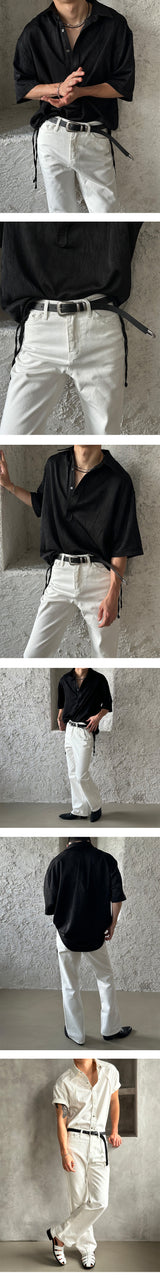 [UNISEX] ベーシックフレアブーツカットパンツ (2color)
