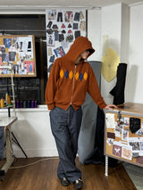 [Hand-Made「006」] Argyle Patch Pants_Denim&Brown