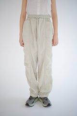 Silky jogger pants, Light khaki